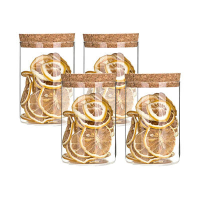 DNIENKGE Airtight Glass Storage Containers with cork Lid