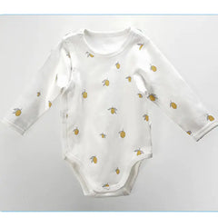 Organic Cotton Newborn Girl's Jumpsuit in Lemon