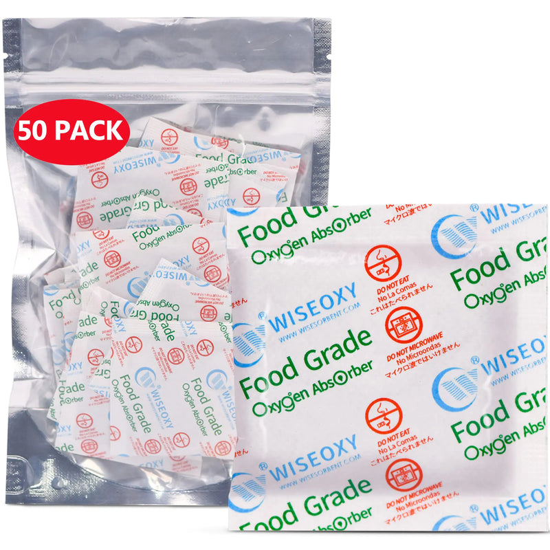 Wisesorb 300CC 50 Packs Oxygen Absorbers for Food Storage